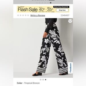 Worthington Tall Womens Mid Rise Wide Leg Pant